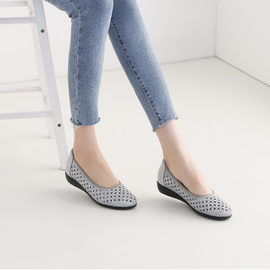 [GIRLS GOOB] Women's Comfortable Slip-On Flat Shoes, Ballet Shoes, Fashion Shoes, Enamel + Fabric - Made in KOREA